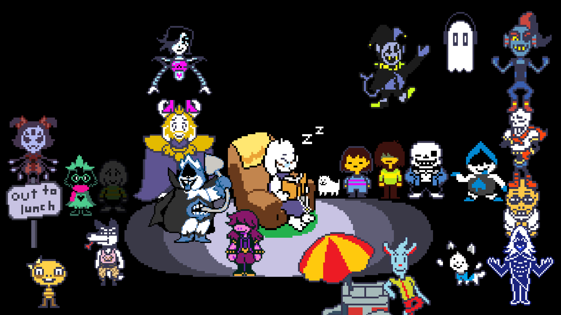 personnages Deltarune et Undertale
